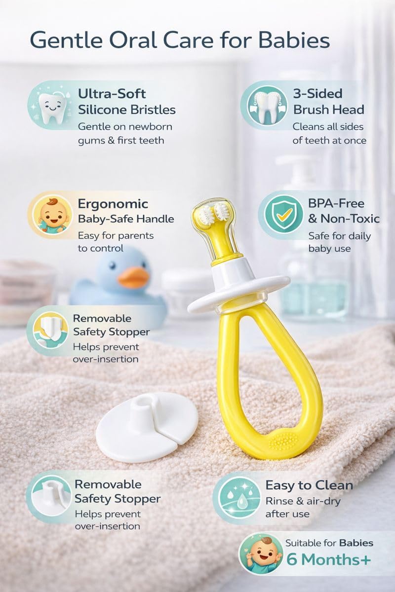 3-Sided Baby Toothbrush (6+ Months)