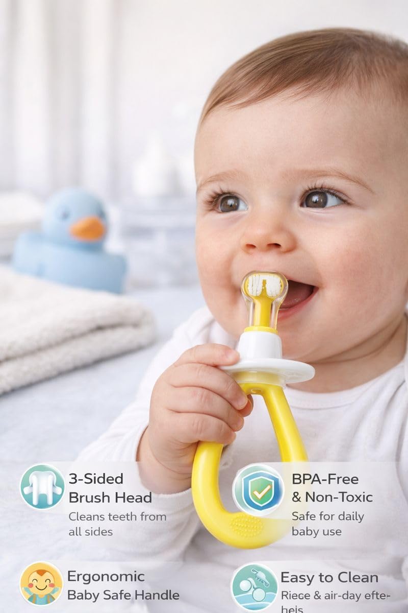 3-Sided Baby Toothbrush (6+ Months)