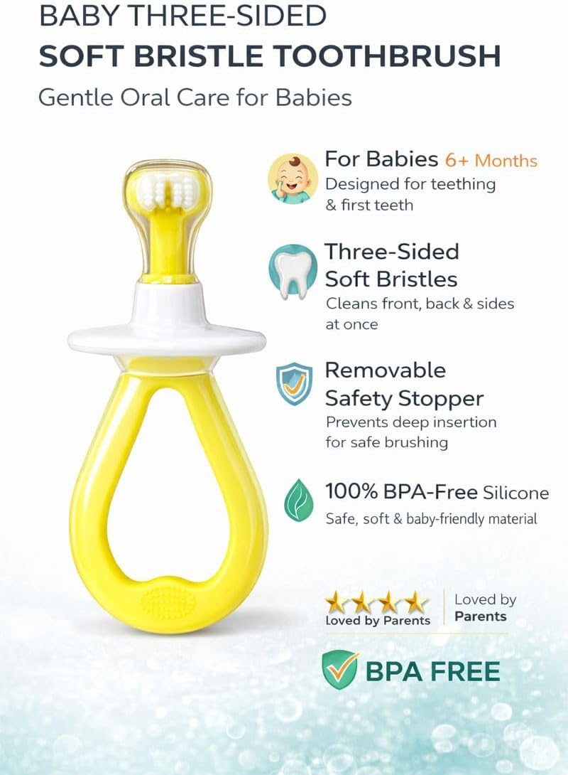 3-Sided Baby Toothbrush (6+ Months)
