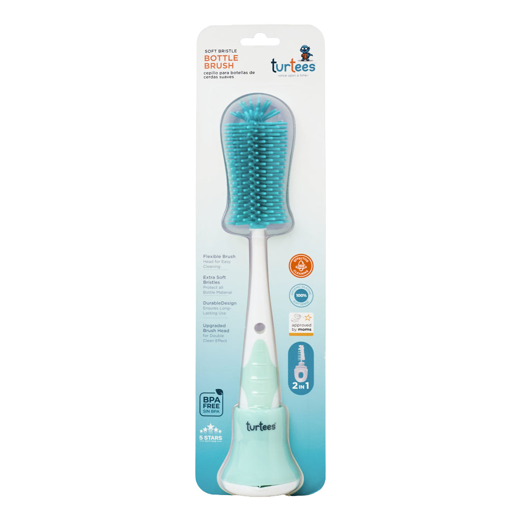 360° Bottle Cleaner Brush Set with Hidden Nipple Brush + Stand