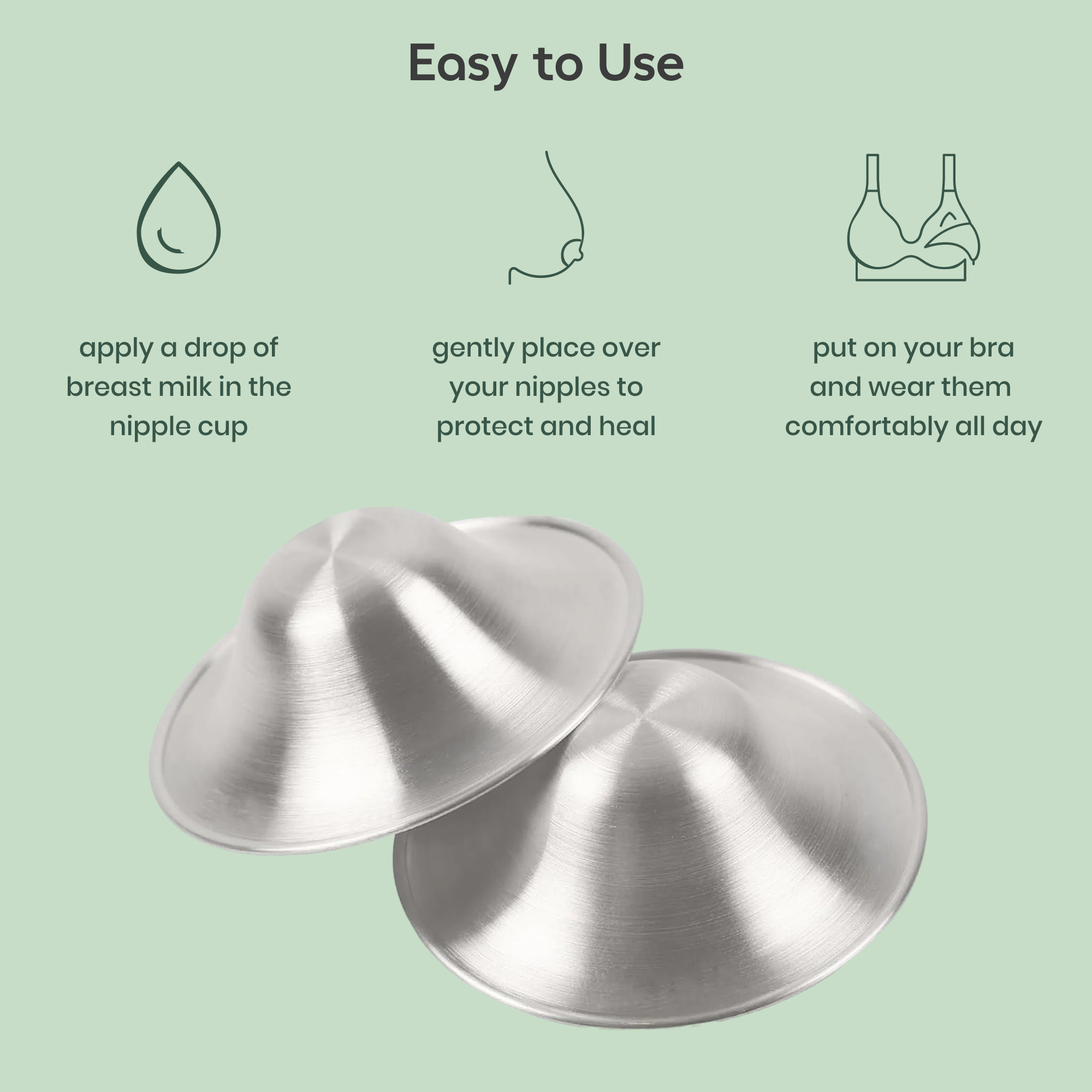 Pure 999 Silver Nursing Cups