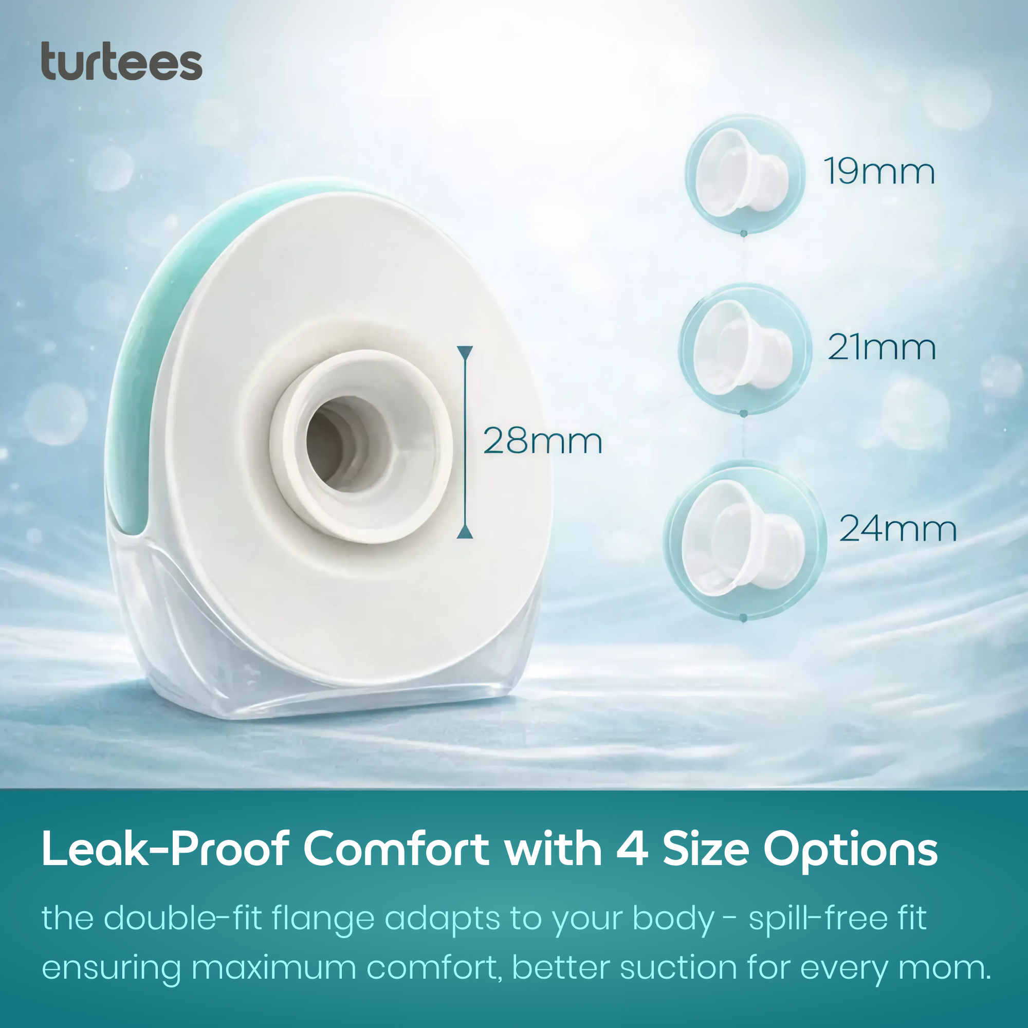Turtees T10 Wearable Breast Pump (with Soothing Heat Therapy)